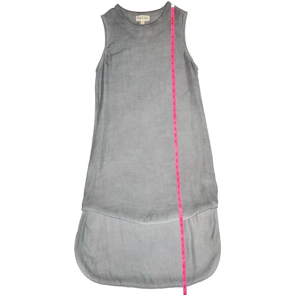 NWT Cloth & Stone Grey Stonewash Tencel Hi-Low Tank Dress Size Small - Picture 11 of 12